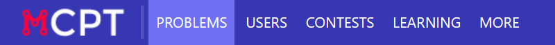 Navigation bar with Problems tab highlighted
